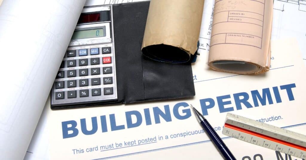 Building Permit and blueprints